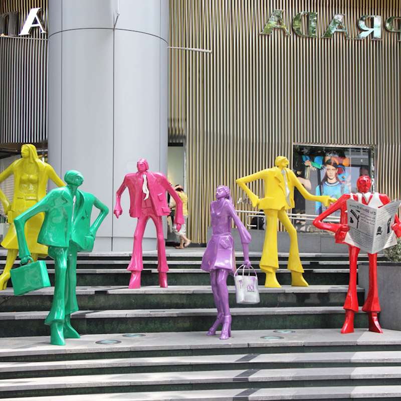 立体人物抽象雕塑