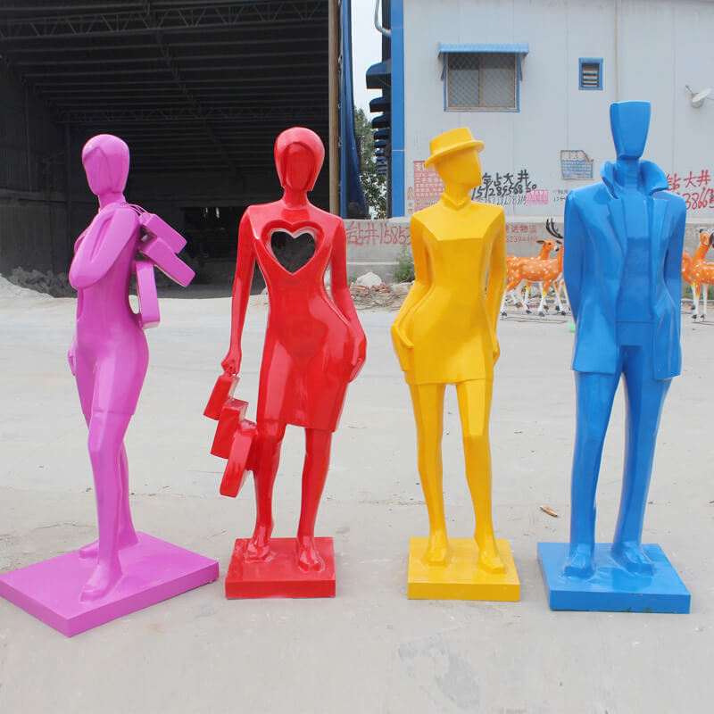 立体人物抽象雕塑