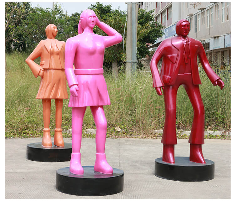 立体人物抽象雕塑