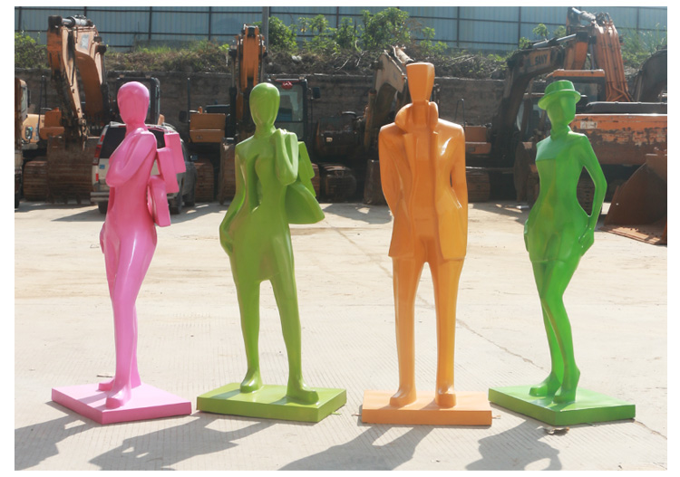 立体人物抽象雕塑