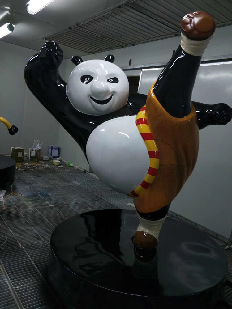 功夫熊猫玻璃钢雕塑