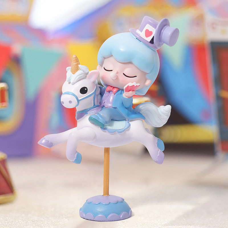 旋转木马盲盒创意礼品PVC家居装饰品潮品盲盒摆件